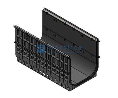 Лоток водоотводный Gidrolica Super ЛВ -50.55.58 - пластиковый, кл. Е600