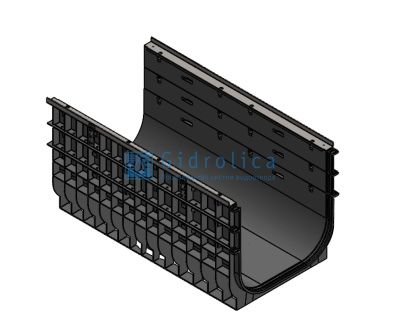 Лоток водоотводный Gidrolica Super ЛВ -50.55.53 - пластиковый, кл. Е600