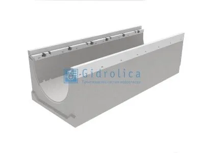 Лоток водоотводный бетонный коробчатый (СО-300мм), с оцинкованной насадкой, с уклоном 0,5% КUу 100.39,9 (30).36(29) - BGZ-V, № -8